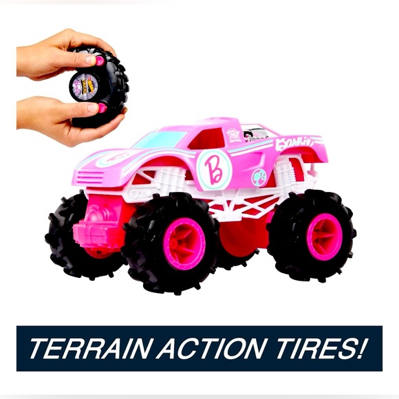 NWT Hot Wheels Barbie Monster Truck RC, Battery-Powered Remote-Control - Picture 3 of 4